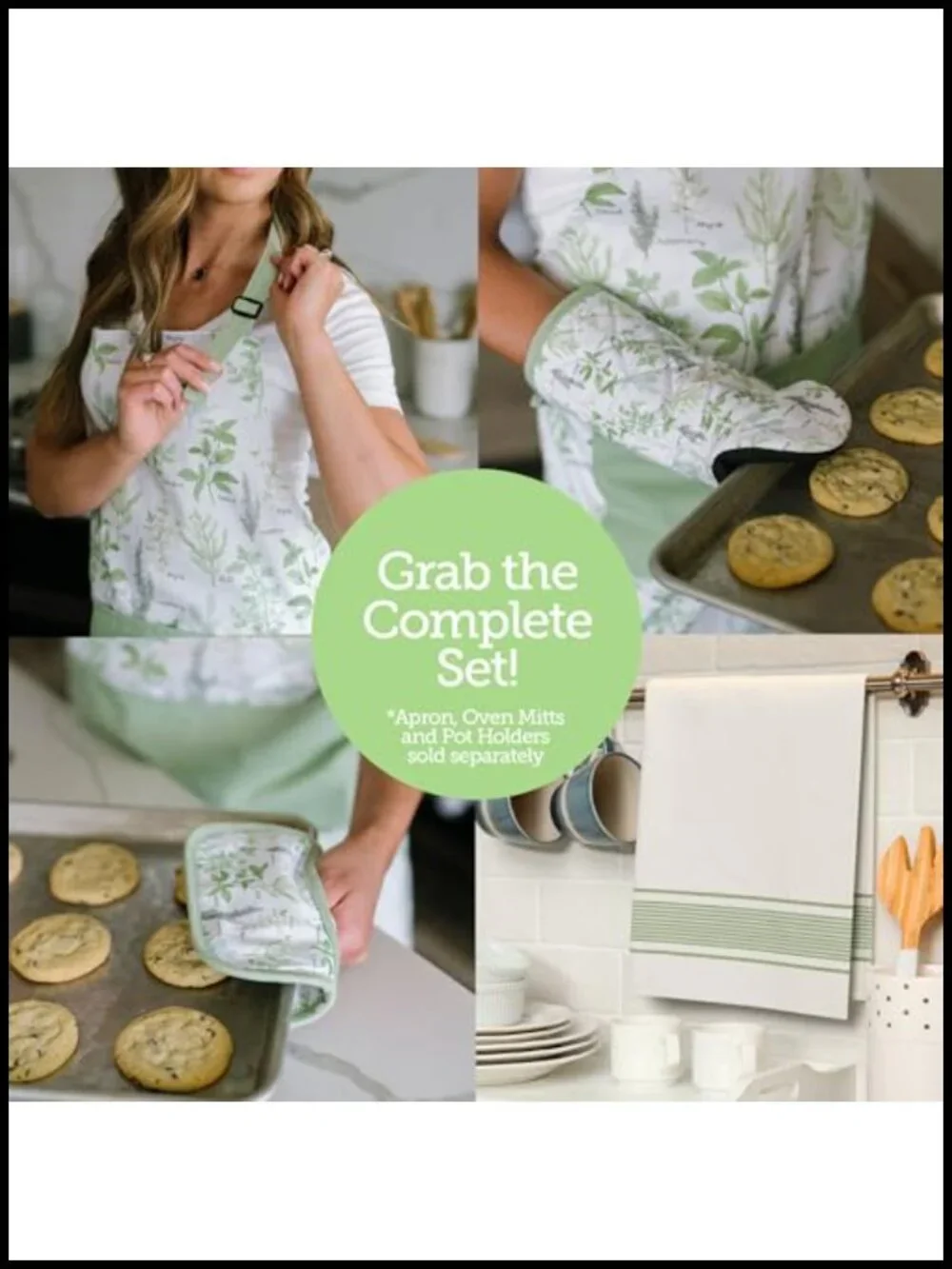 Cotton Cooking Apron with Pockets Adjustable Neck Buckle